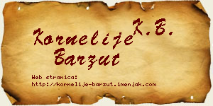 Kornelije Barzut vizit kartica